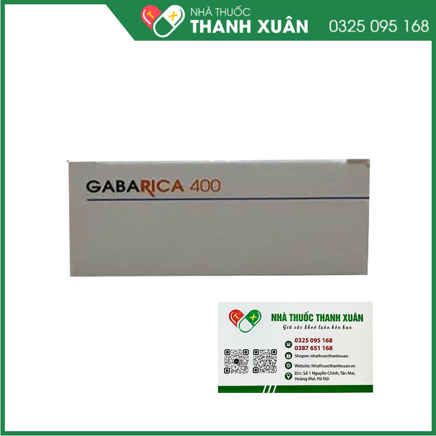 Thuốc Gabarica 400 điều trị hỗ trợ trong động kinh cục bộ, đau dây thần kinh ngoại biên